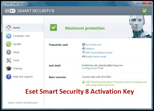 Eset Smart Security 8 Activation Key Free Download